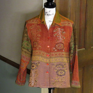 SOFT SURROUNDINGS Tapestry Beaded Jacket - Size S